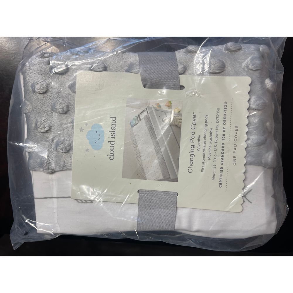 Cloud Island Gray Minky Dot Changing Pad Cover - Super Soft Nursery Essential‎